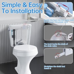 Automatic Toilet Flusher Kit, Touchless Motion Sensor Flush for ‎White