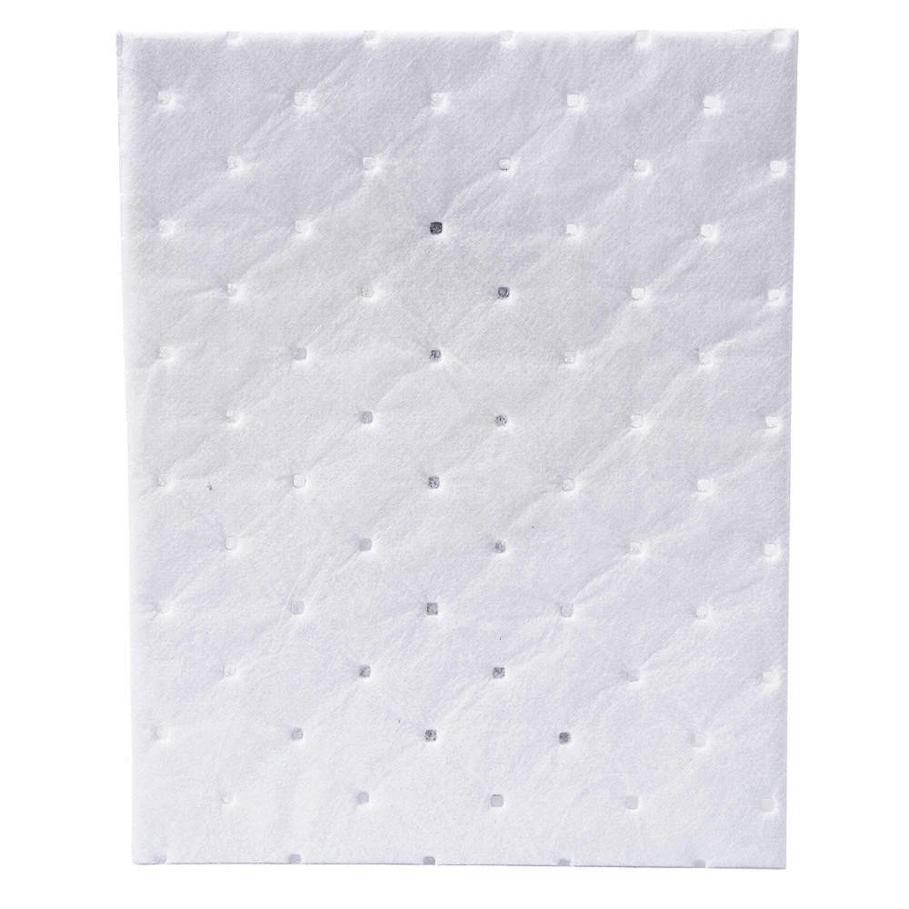 BRADY SPC ABSORBENTS SRPO200 Absorb Pad,Oil-Based Liquids,White,PK200 42X735