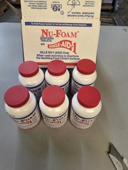 Nu-Foam Sanitizing Tablets w/Rinse-Aid-1 new box of (6) 100 Tablet Bottles
