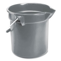 Rubbermaid Commercial 10 Quart Plastic Utility Pail, Plastic, Gray, 10.5″ dia