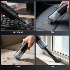 IFTHFOUR Computer Vacuum Cleaner Cordless, Strong Suction & Handheld, Black