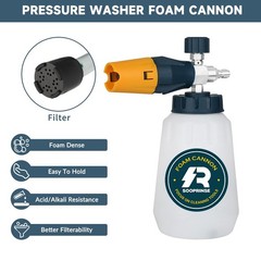 Sooprinse Foam Cannon with 1/4 Inch Quick Connector, Yellow+Dark Green+Black