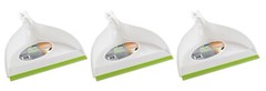 3 Pack – Butler Clip-On Dust Pan (9½” Wide with 5″ Handle) Plastic – Brand New
