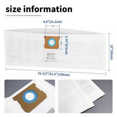 Universal 2-1/2″ Port 5-8 Gallon Vac Bags, ALYYDBG Type E 90661