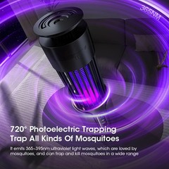 Electric Mosquito Killer Lamp LED UV Insect Catcher Fly Bug Zapper Mozzie Trap