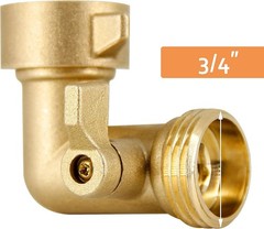Lifynste Garden Hose Elbow Connector, 90 Degree Brass 2 Pack,