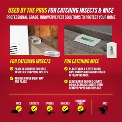 Catchmaster Max-Catch Mouse & Insect Glue Trap 36PK, 36 Pack, White
