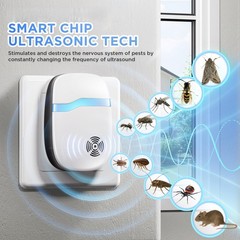 Asukin 2026 Upgraded Ultrasonic Insect Pest Indoor Repeller – Stronger Driving