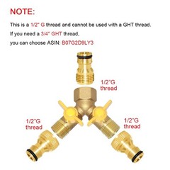 Joywayus 4Pcs G 1/2″ Female Brass Water Hose Pipe Female-4PCS, Gold