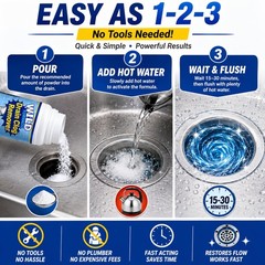 Drain Clog Remover Powder 4 Pack, Sink & Cleaner 4Pack