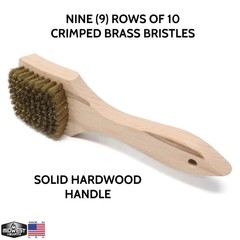 Brass Wire Utility Scrub Brush for Cleaning 9″ Hardwood 9-Inch Long,