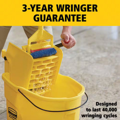 Wavebrake 35 Qt. Plastic Mop Bucket with Wringer