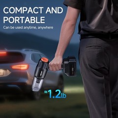 EWEMAX Car Vacuum Portable Cordless, High Power Suction & Blower, Fog Black