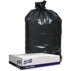 Genuine Joe GJO98207 1.2mil Black Trash Can Liners 33x39in 1000/carton