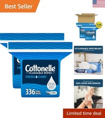 Cottonelle Fresh Care Flushable Wet Wipes Adult Wipes 2 Refill Packs 336 Total