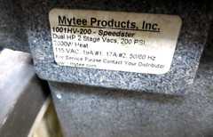 MyTee Products 1001HV-200 Speedster Carpet Cleaner/Extractor Parts &/Or Repair