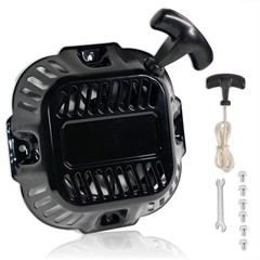JMCHstore Pull Start Recoil Starter Assembly for Generac GP3600 GP3250 Black
