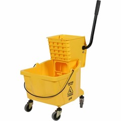 Genuine Joe GJO02347 35 QT Side Press Mop Bucket Wringer Combo Each Yellow