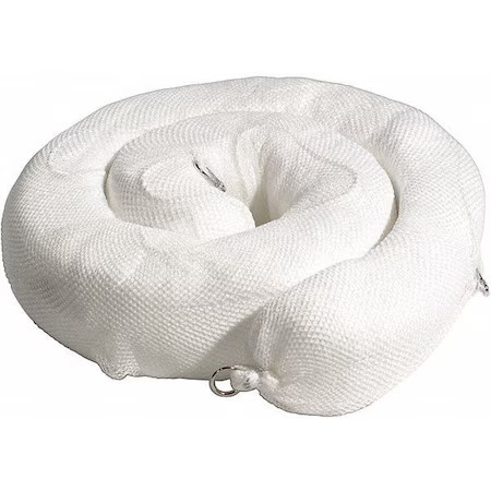 Spilltech Wb810sn Sorbent Boom, 38 Gal, 8 In X 10 Ft, Oil, White, 4 Pk