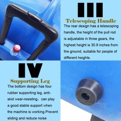 110V 3 Speed 5650CFM Air Mover Wet Carpet Water Dryer Floor Blower Fan 900W