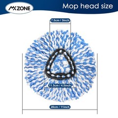 MXZONE Spin Mop Replace Head for O 2pcs 2-Tank Blue, 2-tank Blue