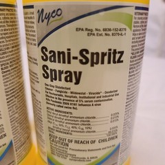 3 ~ NYCO Sani-Spritz Spray Industrial Commercial Surface Cleaner 32 Oz Each
