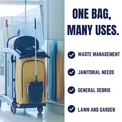 Plasticplace 32-33 Gallon Trash Bags │ 1 Mil │ 100 Count (Pack of 1), Black
