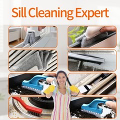 14 Pcs Black Window Track Cleaner Tools Groove Cleaning Brush Set