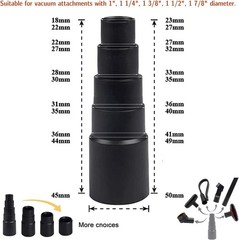 Set of 8 Vacuum Attachments – 1 7/8″ to 1″ Hose Adapter, 1 1/4″ Floor Brush, …