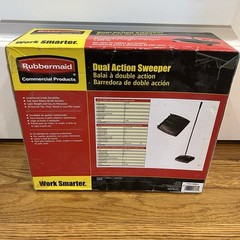 New In Box Rubbermaid Commercial 421388BLA 44 in. Dual Action Sweeper, Black
