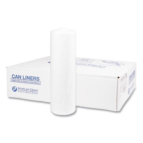 Inteplast Group Can Liners, 45 gal, 14 mic, 40×48″, 25 Bags/Roll, 10 Rolls/CT