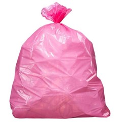 Plasticplace 12-16 Gallon Trash Bags 1.2 Mil Pink Garbage Can Liners 24 X 31