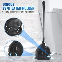 Desatascador de inodoro con soporte, paquete de 2, desatascador exclusivo.neuvo.