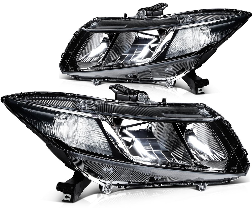 Headlight Assembly Pair for 2012-2015 Civic 33150TR0A01 33400TR0A01