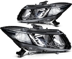 Headlight Assembly Pair for 2012-2015 Civic 33150TR0A01 33400TR0A01