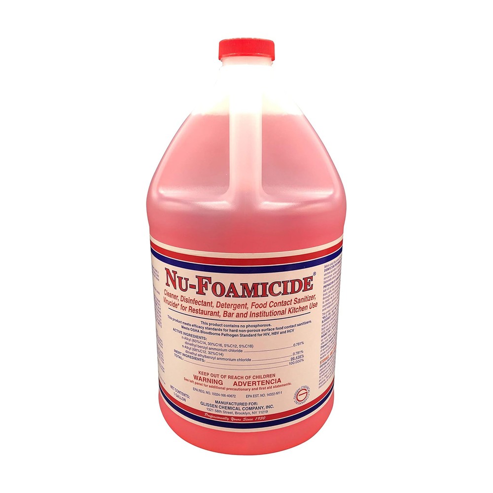 Glissen Nu-Foamicide Cleaner Concentrate, Industrial & Commercial Use, 1 Gal