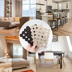 COVERCORNER Felt Furniture Pads for Hardwood 96PCS 1 inch Round Beige, Beige