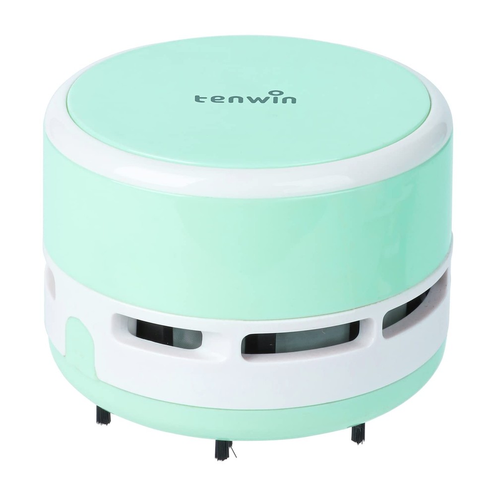 tenwin Mini Vacuum Cleaner, Portable Desktop Cordless, Handheld Green