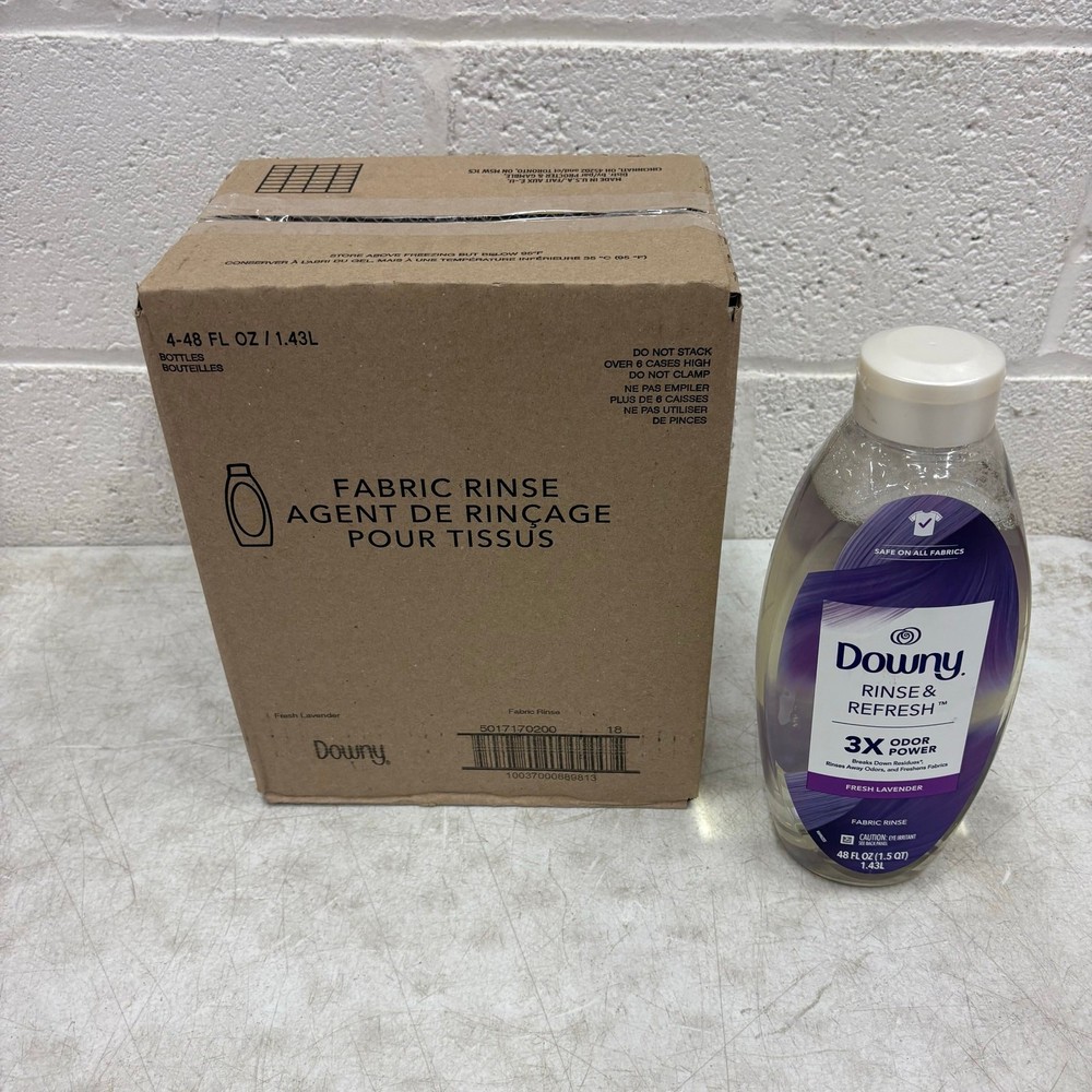 4-PACK Downy Rinse & Refresh Fabric Rinse Lavender Rinse Out Odors 48floz Each