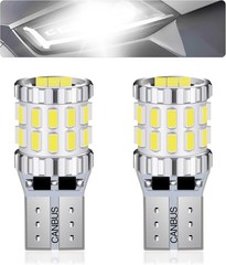 2PCS 194 LED Bulb White Super Bright Canbus 3014 30SMD W5W T10, for 12V License