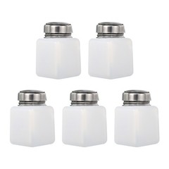5 Pcs 4 Oz/120ml Alcohol Push Down Pump Dispenser Bottle Press White