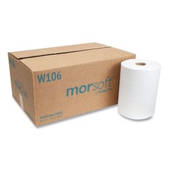 Morcon Paper W106 1-Ply 10″ x 800 ft. 10″ Roll Towels – White (6/Carton) New
