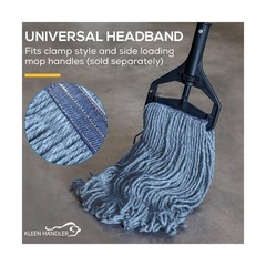 KLEEN HANDLER HEAVY DUTY Commercial Mop Head Replacement, Wet Industrial Blue…