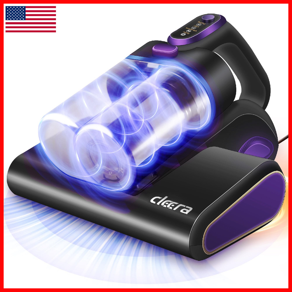 Cleera Mattress Vacuum Cleaner 600W 16Kpa Corded Bed Vacuum 140F Hot Air Filter