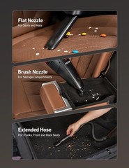 Cordless Car Vacuum: 7500Pa Suction, 6000mAh Battery, LED Light