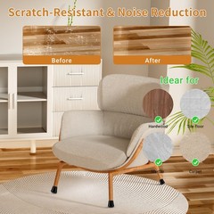24 PCS Silicone Chair Leg Floor Protectors Small (0.8″-1″), 24pcs-black