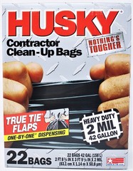 Husky Hk42Wc022B Heavy Duty Contractor Clean-Up Bag Poly Black 42 Gal 4 L X 2 9
