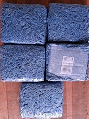 5 Rubbermaid D25206BL00 Super Stitch Blend Medium Blue 5″ Band Mop Heads