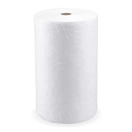 Oil-Dri L90781 Sorbent Roll, 36 Gal, 30 In X 150 Ft, Oil, White, Polypropylene