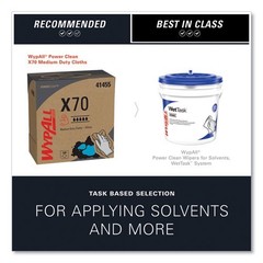 WypAll 41455 X70 Cloths, POP-UP Box, 9.13 x 16.8, White, 96/Box, 10 Boxes/Carton